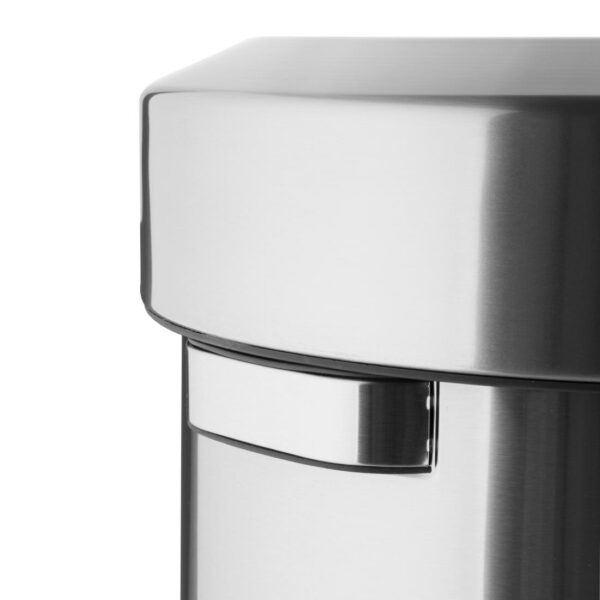 Bolero Brushed Steel Bin with Swing Lid 70ltr - Image 3