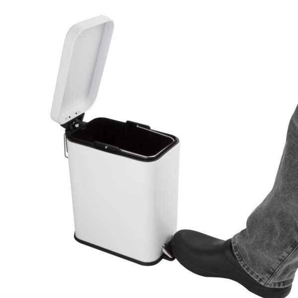 Jantex Slim Washroom Bin White 5ltr - Image 6