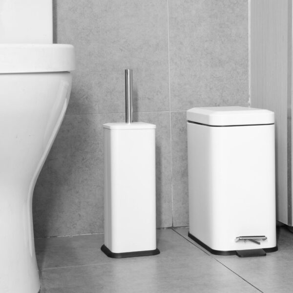 Jantex Slim Washroom Bin White 5ltr - Image 7
