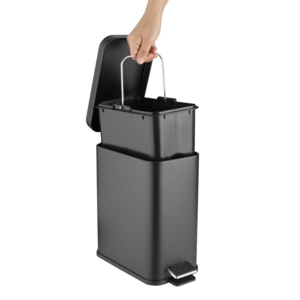 Jantex Slim Washroom Bin Black 5ltr - Image 2