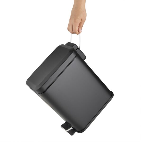 Jantex Slim Washroom Bin Black 5ltr - Image 3