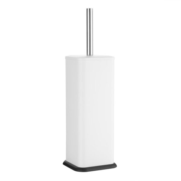 Jantex Square Toilet Brush & Holder White