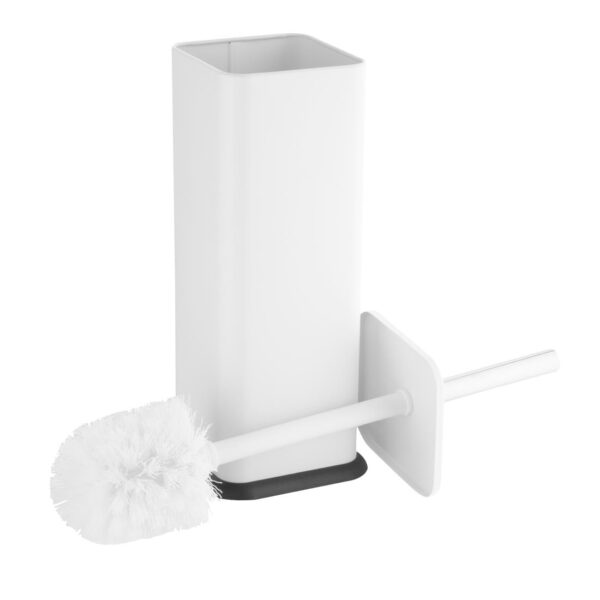 Jantex Square Toilet Brush & Holder White - Image 3