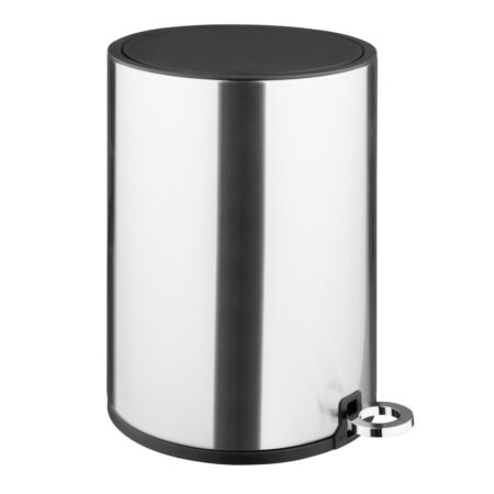 Jantex Round Pedal Bin Brushed Steel - 3Ltr