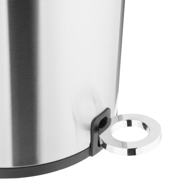 Jantex Round Pedal Bin Brushed Steel - 3Ltr - Image 4