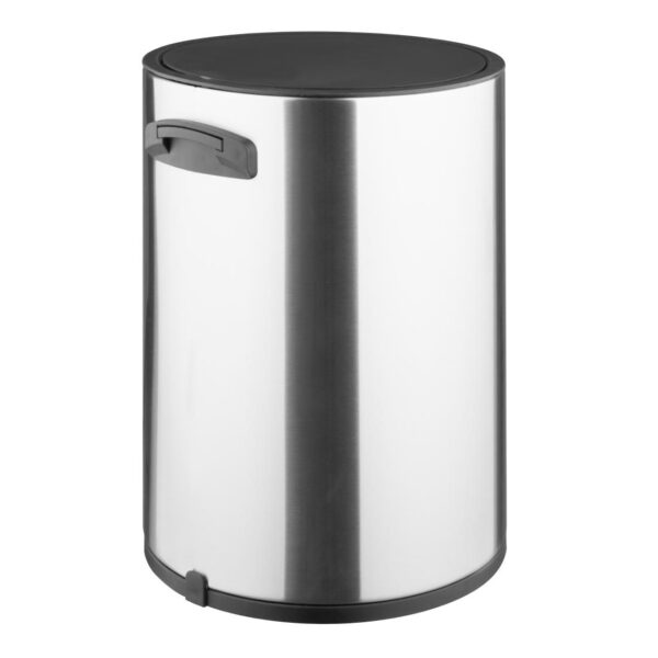 Jantex Round Pedal Bin Brushed Steel - 6Ltr - Image 2