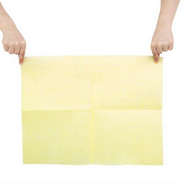 Jantex Heavy Duty Non-Woven Cloths Yellow (Pack 25) - Image 3