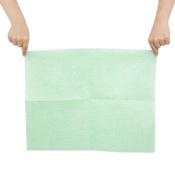 Jantex Heavy Duty Non-Woven Cloths Green (Pack 25) - Image 3