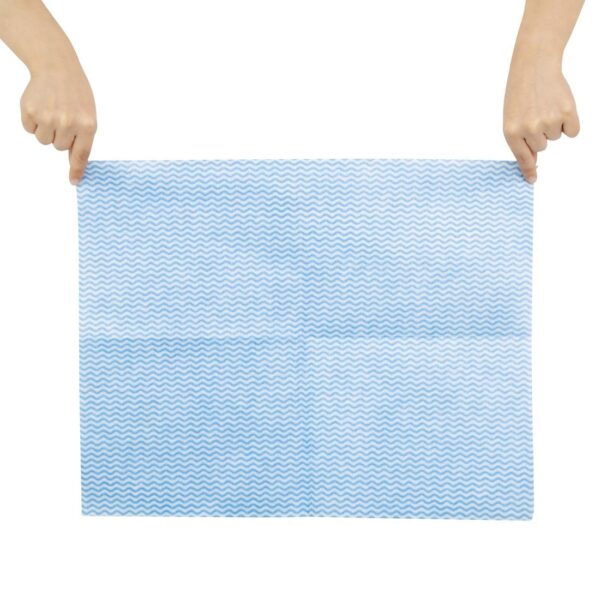 Jantex Heavy Duty Non-Woven Cloths Blue (Pack 25) - Image 3
