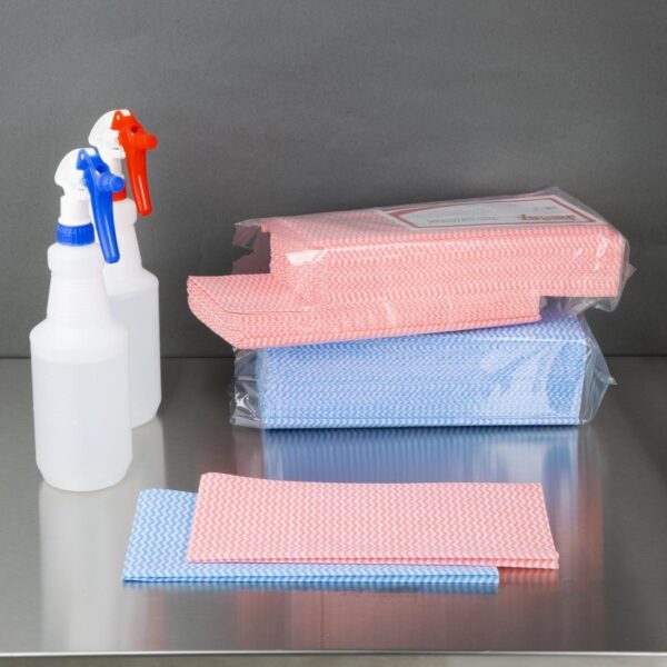 Jantex Washroom Cleaning Cloth Blue (Pack 50) - Image 5