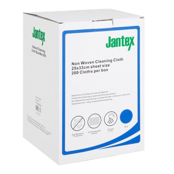 Jantex Green Natural Cleaning Cloth - Blue (Box 200) - Image 2
