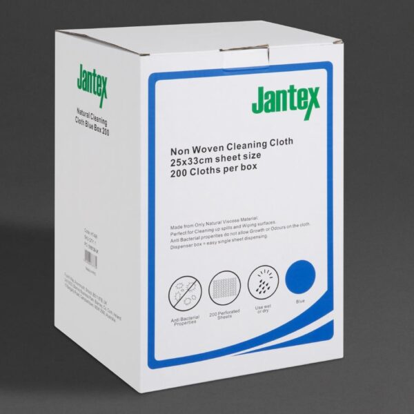 Jantex Green Natural Cleaning Cloth - Blue (Box 200) - Image 3