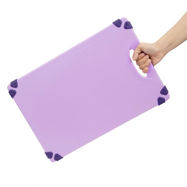 Hygiplas Commercial Grip Chopping Board Purple - 458x306x12mm - Image 4