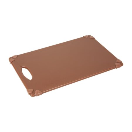 Hygiplas Commercial Grip Chopping Board Brown - 458x306x12mm