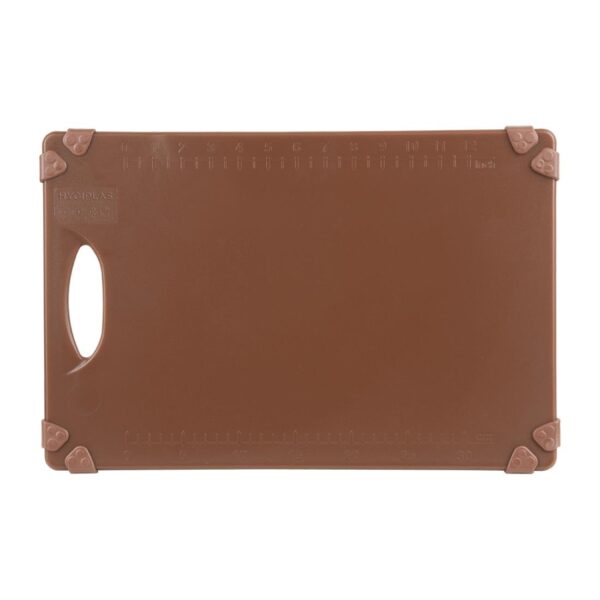 Hygiplas Commercial Grip Chopping Board Brown - 458x306x12mm - Image 2