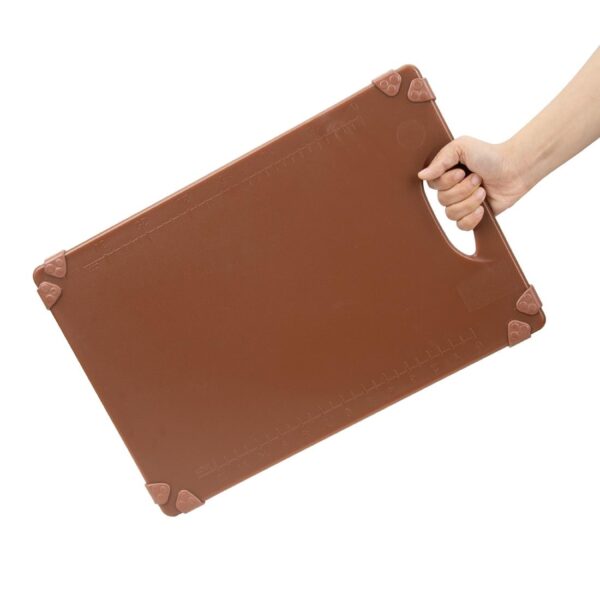 Hygiplas Commercial Grip Chopping Board Brown - 458x306x12mm - Image 4