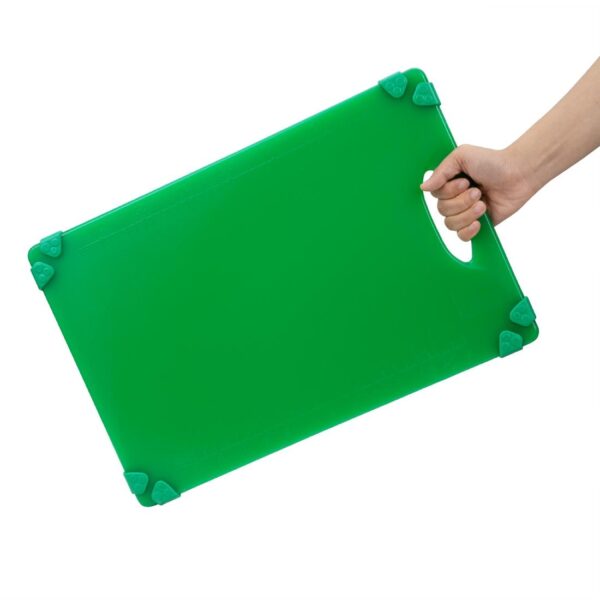 Hygiplas Commercial Grip Chopping Board Green - 458x306x12mm - Image 4
