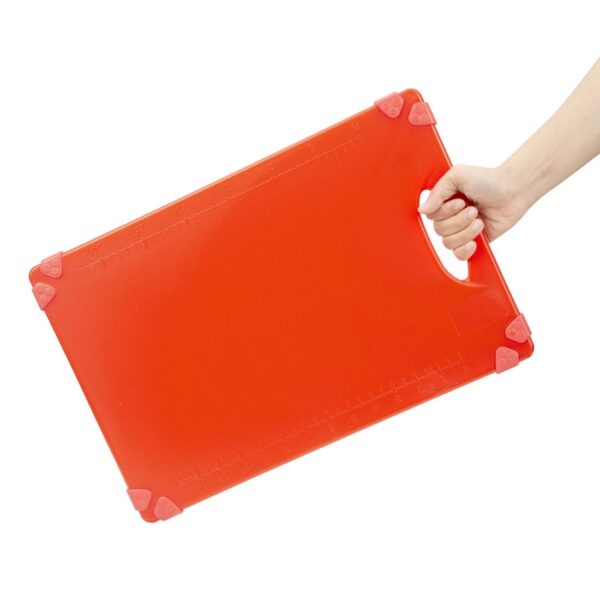 Hygiplas Commercial Grip Chopping Board Red - 458x306x12mm - Image 4