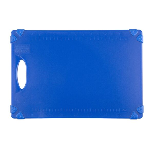 Hygiplas Commercial Grip Chopping Board Blue- 458x306x12mm - Image 2