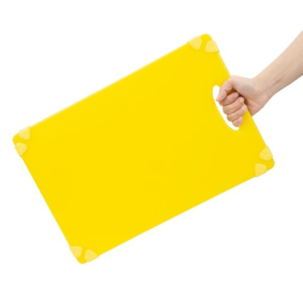 Hygiplas Commercial Grip Chopping Board Yellow - 458x306x12mm - Image 4