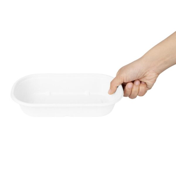 Fiesta Compostable Bagasse Oval Container - 850ml (Pack 100) - Image 3
