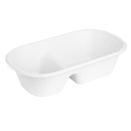 Fiesta Compostable Bagasse Oval 2-C Container - 900ml (Pack 100)