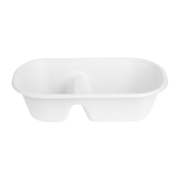 Fiesta Compostable Bagasse Oval 2-C Container - 900ml (Pack 100) - Image 3