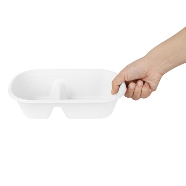 Fiesta Compostable Bagasse Oval 2-C Container - 900ml (Pack 100) - Image 5