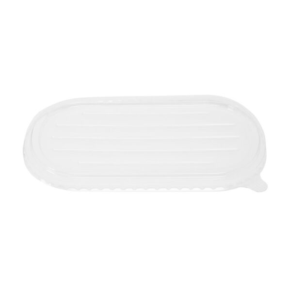 Fiesta Recyclable PET Lid for Bagasse Oval Container (Pack 100) - Image 2