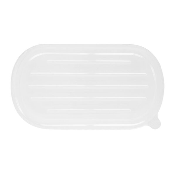 Fiesta Recyclable PET Lid for Bagasse Oval Container (Pack 100) - Image 3