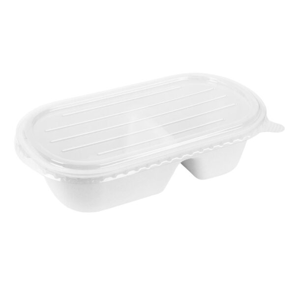 Fiesta Recyclable PET Lid for Bagasse Oval Container (Pack 100) - Image 5
