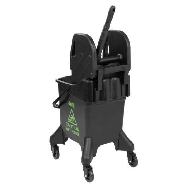 Jantex Tall Mop Bucket & Wringer Green Print - 21Ltr - Image 3
