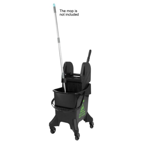 Jantex Tall Mop Bucket & Wringer Green Print - 21Ltr - Image 6