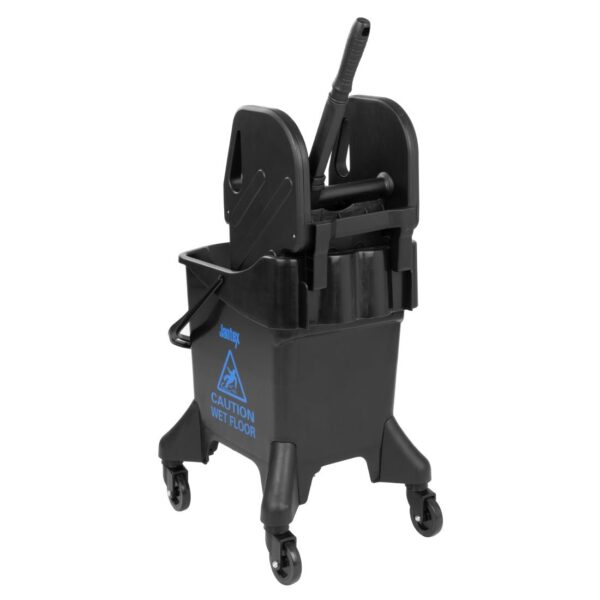 Jantex Tall Mop Bucket & Wringer Blue Print - 21Ltr - Image 3