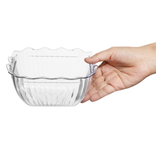 Olympia Kristallon Small Salad Crock Clear SAN - 0.75Ltr - Image 4