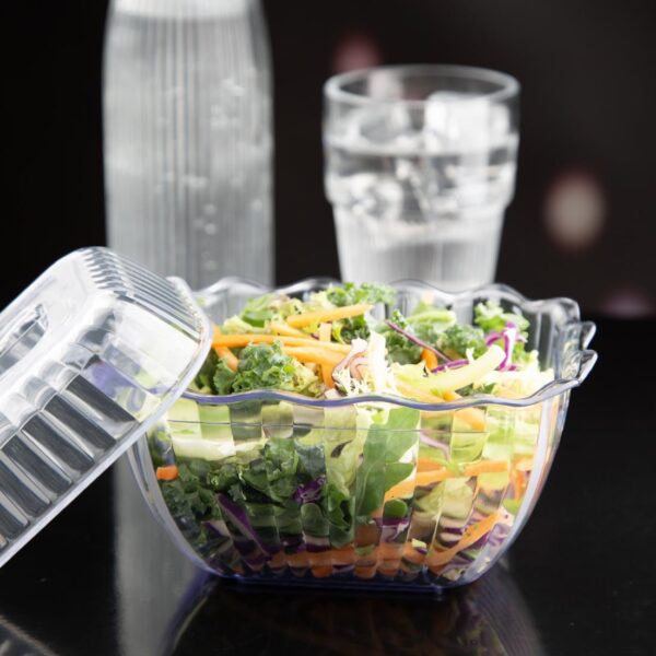 Olympia Kristallon Small Salad Crock Clear SAN - 0.75Ltr - Image 5