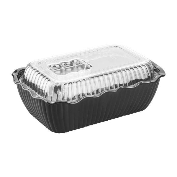 Olympia Kristallon Medium Salad Crock Black SAN - 2Ltr - Image 4