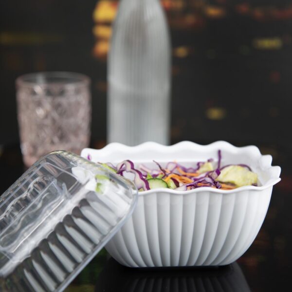 Olympia Kristallon Small Salad Crock White SAN - 0.75Ltr - Image 6