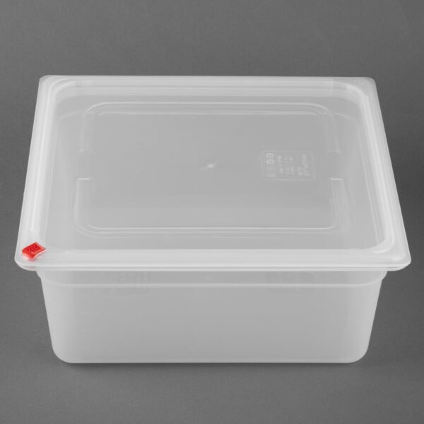 Hygiplas Click PP GN Pan 2/3 with Lid & 7 colour Clips - 150mm 12Ltr (Pack 4) - Image 3
