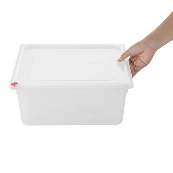 Hygiplas Click PP GN Pan 2/3 with Lid & 7 colour Clips - 150mm 12Ltr (Pack 4) - Image 4