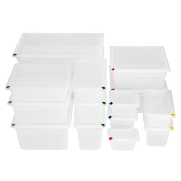 Hygiplas Click PP GN Pan 2/3 with Lid & 7 colour Clips - 150mm 12Ltr (Pack 4) - Image 5