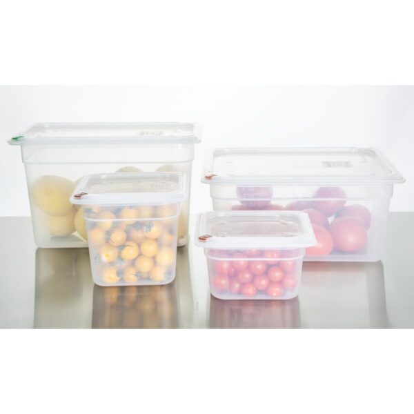 Hygiplas Click PP GN Pan 2/3 with Lid & 7 colour Clips - 150mm 12Ltr (Pack 4) - Image 6