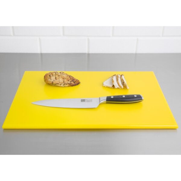 Hygiplas High Density Chopping Board Yellow - 450x300x12mm - Image 3