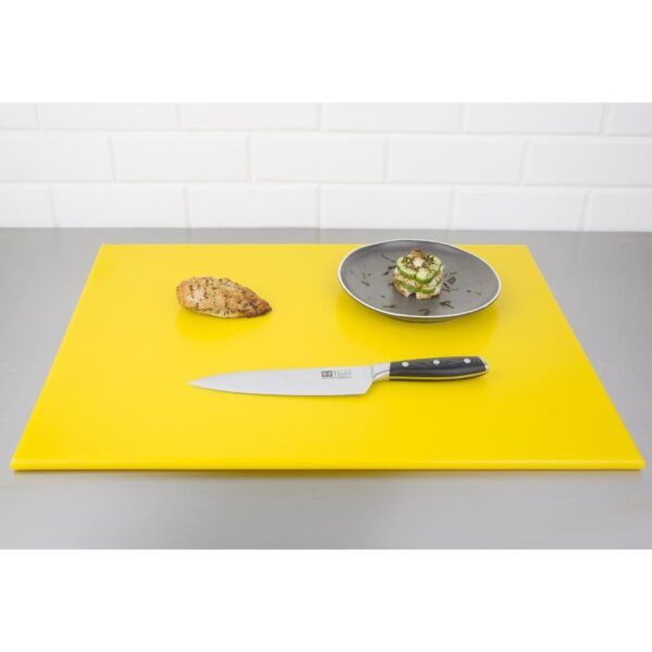 Hygiplas High Density Chopping Board Yellow - 600x450x12mm - Image 3