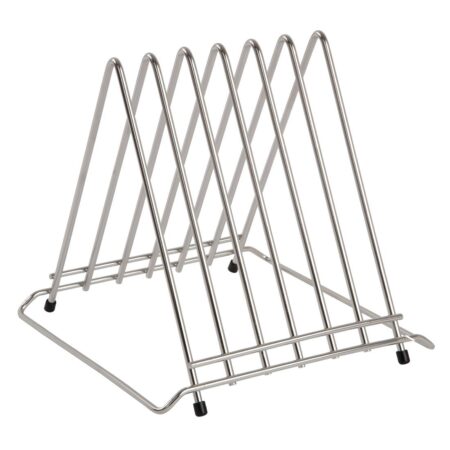 Hygiplas Stainless Steel Triangle Chopping Board Rack - 6x30mm