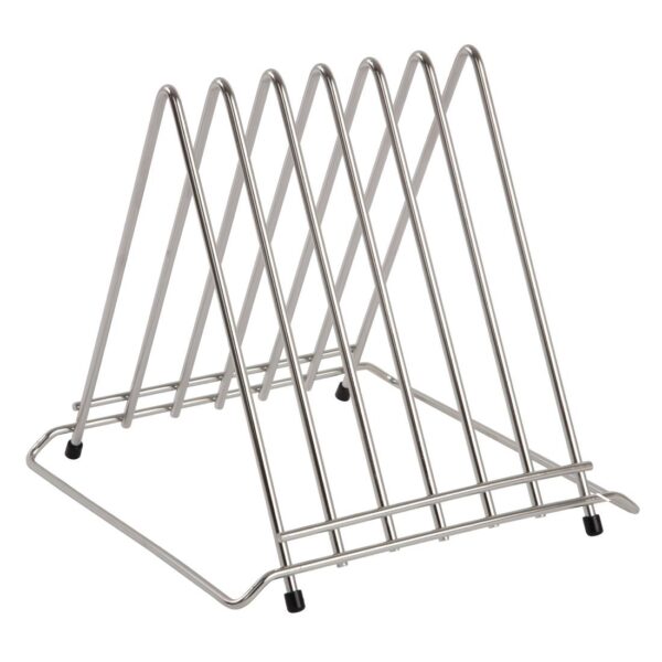 Hygiplas Stainless Steel Triangle Chopping Board Rack - 6x30mm