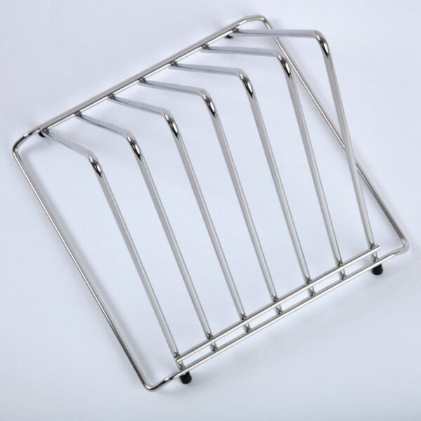 Hygiplas Stainless Steel Triangle Chopping Board Rack - 6x30mm - Image 2