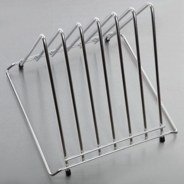 Hygiplas Stainless Steel Triangle Chopping Board Rack - 6x30mm - Image 3