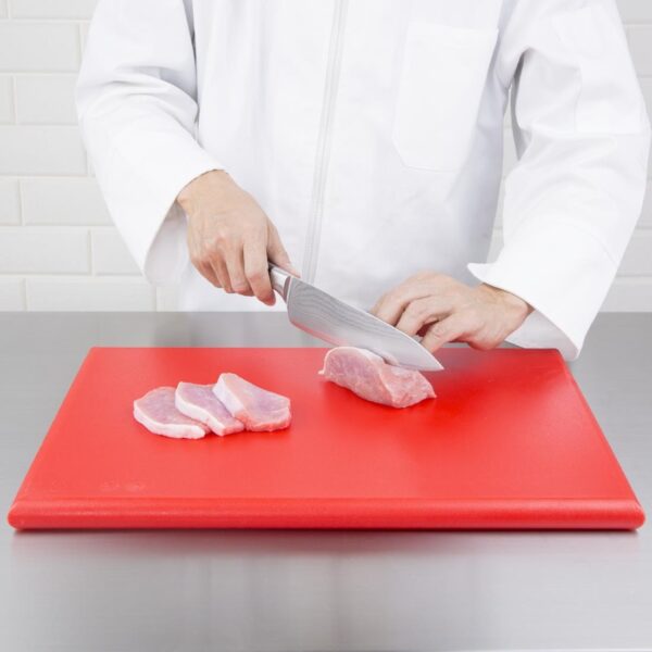Hygiplas Extra Thick High Density Chopping Board Red - 450x300x25mm - Image 5