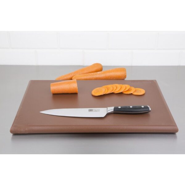 Hygiplas Extra Thick High Density Chopping Board Brown - 450x300x25mm - Image 3